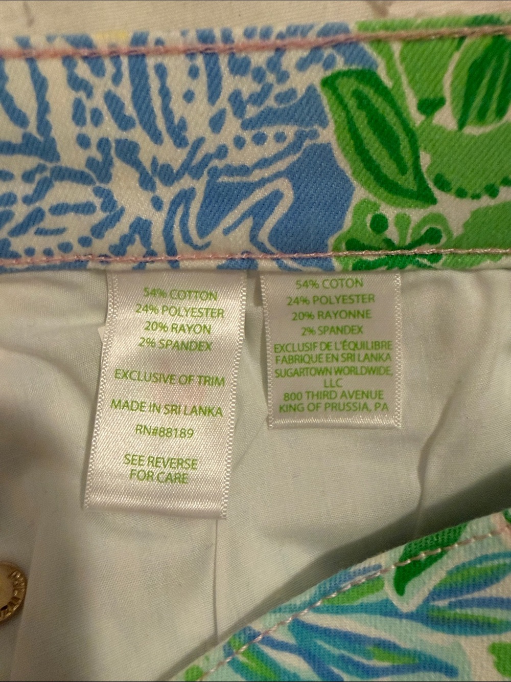 Lilly Pulitzer South Ocean Skinny jean in Multi Cheek to Cheek print - Picture 10 of 11